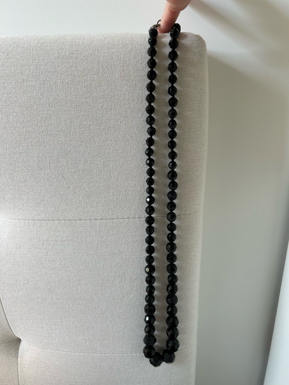 Chan Luu Black Faceted Bead Necklace
